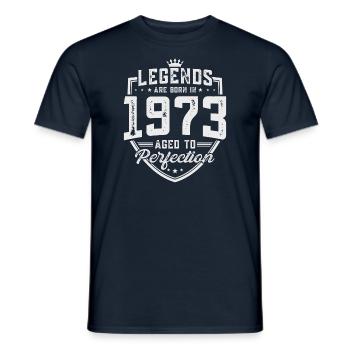 Les légendes sont nées en 1973 - T-shirt homme - marine - Devant - AI Model Male 178 light (178cm)