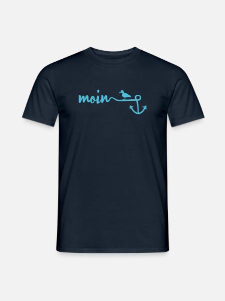 ANKER MIT MÖVE Norddeutschland - Moin - Männer T-Shirt - Navy