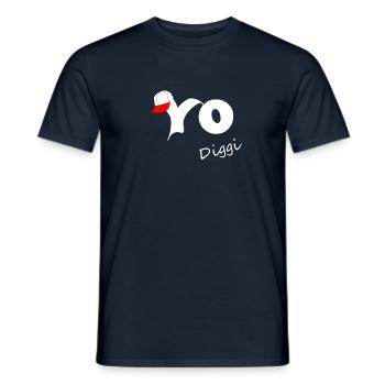Yo Diggi, lustiger cooler Spruch - Männer T-Shirt - Navy - Vorne - AI Model Male 178 light (178cm)