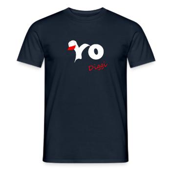 Yo Digg. lustiger Spruch - Männer T-Shirt - Navy - Vorne - AI Model Male 178 light (178cm)