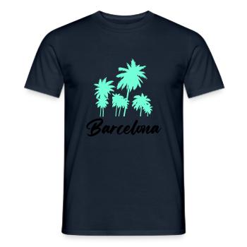 Barcelone - T-shirt homme - marine - Devant - AI Model Male 178 light (178cm)