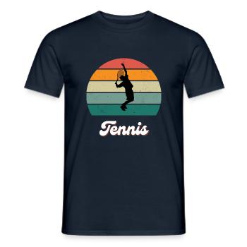 Retro Tennis Legend - Men's T-Shirt - navy - Front - AI Model Male 178 light (178cm)