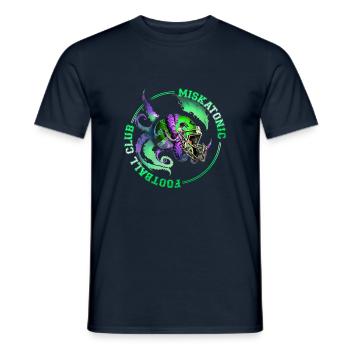 Miskatonic Football Club - T-shirt homme - marine - Devant - AI Model Male 178 light (178cm)