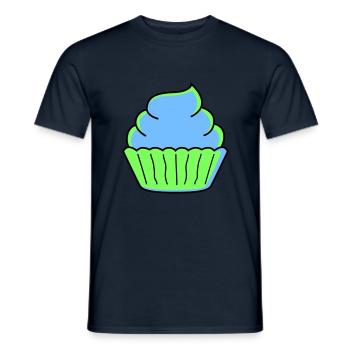 Cupcake - T-shirt homme - marine - Devant - AI Model Male 178 light (178cm)