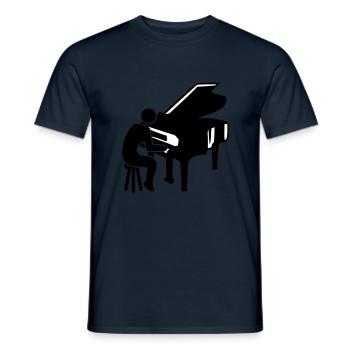 Piano Keys Instrument Playing Classical Music - Men's T-Shirt - navy - Front - AI Model Male 178 light (178cm)