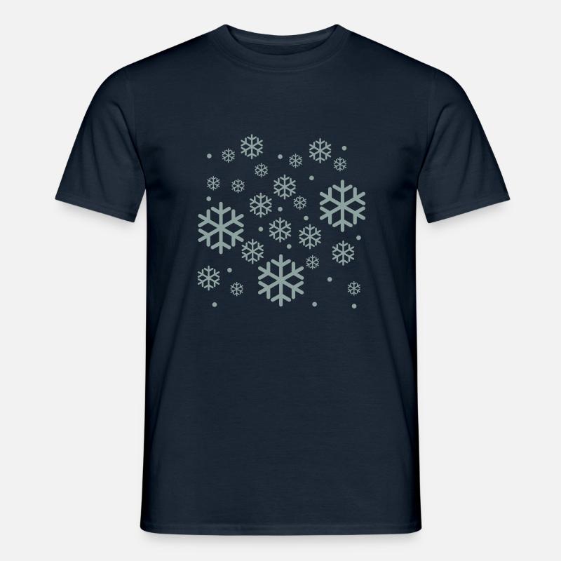 Schnee - Männer T-Shirt - Navy