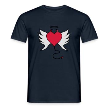 Evilheart - Männer T-Shirt - Navy - Vorne - AI Model Male 178 light (178cm)
