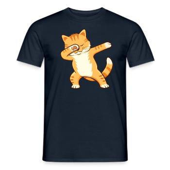 Dabbing Katze Dab Cat Geschenk - T-shirt homme - marine - Devant - AI Model Male 178 light (178cm)