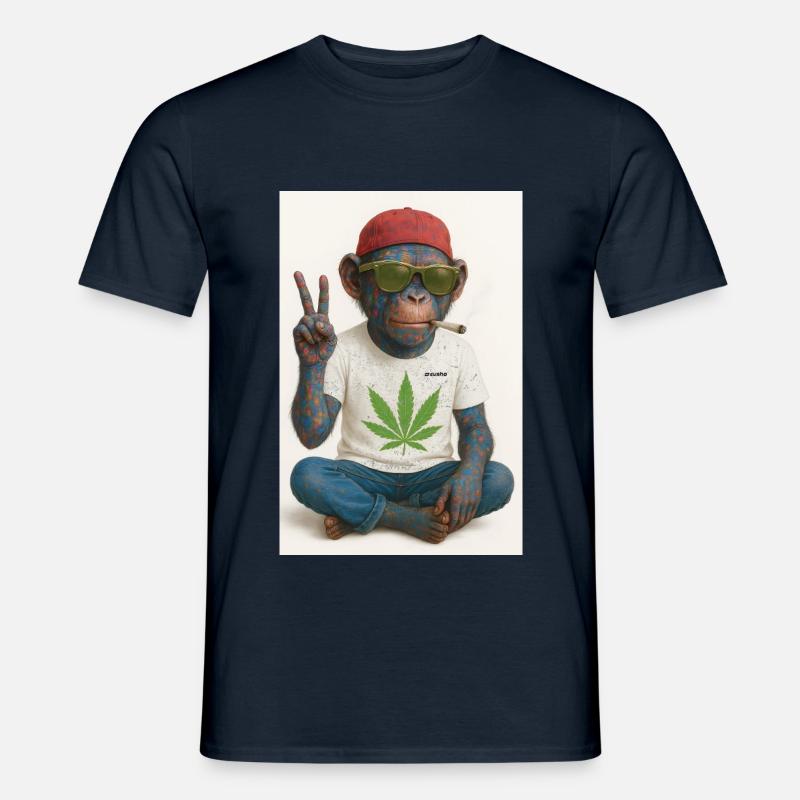 chilliger Affe - Männer T-Shirt - Navy