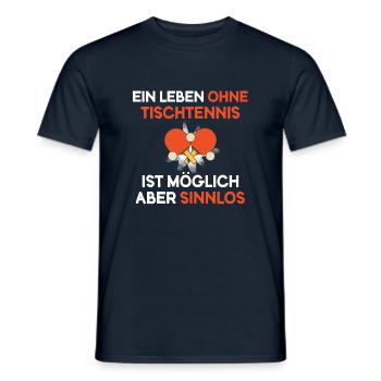 Tischtennis Pingpong Sport Tischtennisspieler - Männer T-Shirt - Navy - Vorne - AI Model Male 178 light (178cm)