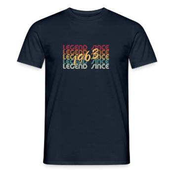 legend since 1963, 50., 50ger, 50. Birthday, 50. - Männer T-Shirt - Navy - Vorne - AI Model Male 178 light (178cm)