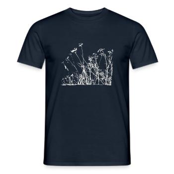 Meadow plants of nature - Men's T-Shirt - navy - Front - AI Model Male 178 light (178cm)
