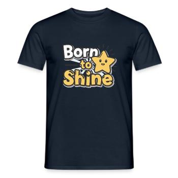 Né pour briller – Strahlender Stern - T-shirt homme - marine - Devant - AI Model Male 178 light (178cm)