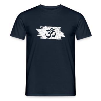 Om - Männer T-Shirt - Navy - Vorne - AI Model Male 178 light (178cm)
