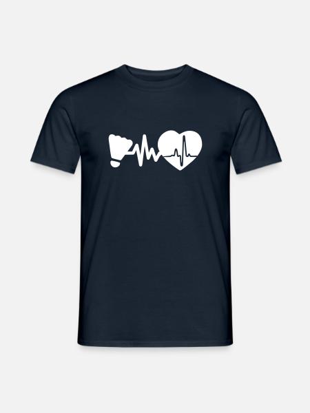 Badminton ist Leben Herzschlag für Spieler - Männer T-Shirt - Navy