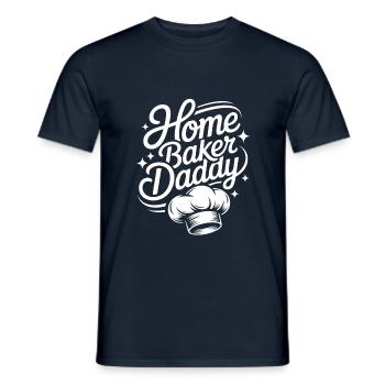 Super Baker Papas Club Dad bakes best - Men's T-Shirt - navy - Front - AI Model Male 178 light (178cm)