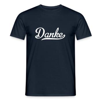 Danke - Männer T-Shirt - Navy - Vorne - AI Model Male 178 light (178cm)