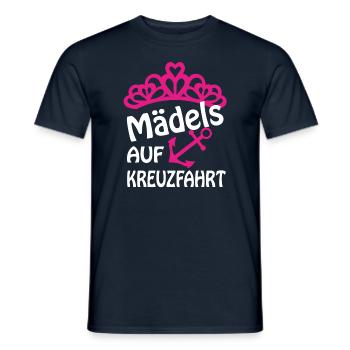 Mädels auf Kreuzfahrt Schiffsreise - Männer T-Shirt - Navy - Vorne - AI Model Male 178 light (178cm)