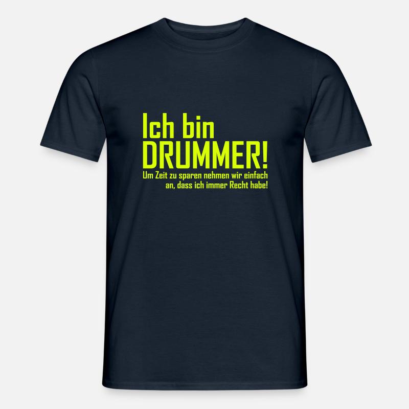 ich bin drummer - Männer T-Shirt - Navy
