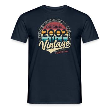 Född i årgång 2002 - T-shirt herr - marinblå - Fram - AI Model Male 178 light (178cm)