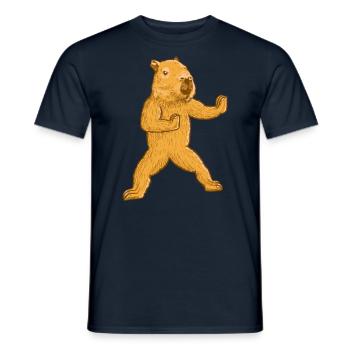 Capybara Martial Arts - Men's T-Shirt - navy - Front - AI Model Male 178 light (178cm)