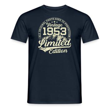 1953 born vintage birthday gift - Men's T-Shirt - navy - Front - AI Model Male 178 light (178cm)