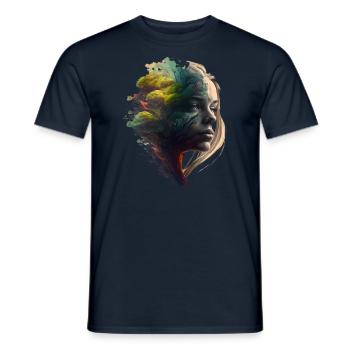 Rainbowtree-Nature-Girl - T-shirt homme - marine - Devant - AI Model Male 178 light (178cm)