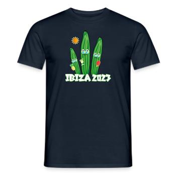 Cucumber Family,Cucumber,Cucumber,Ibiza, Party - Men's T-Shirt - navy - Front - AI Model Male 178 light (178cm)