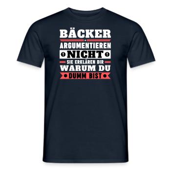 Bakers don't argue - Men's T-Shirt - navy - Front - AI Model Male 178 light (178cm)
