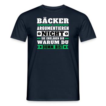 Bakers don't argue - Men's T-Shirt - navy - Front - AI Model Male 178 light (178cm)