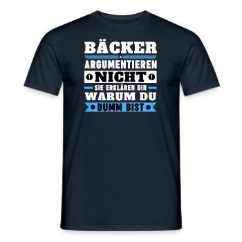 Bakers don't argue - Men's T-Shirt - navy - Front - AI Model Male 178 light (178cm)