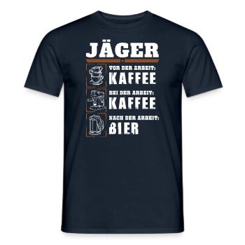 My daily routine as a hunter - Men's T-Shirt - navy - Front - AI Model Male 178 light (178cm)