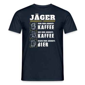 My daily routine as a hunter - Men's T-Shirt - navy - Front - AI Model Male 178 light (178cm)