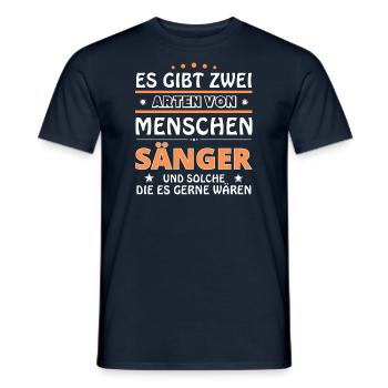 Cadeau Chanteur - Deux Types de... Concevoir - T-shirt homme - marine - Devant - AI Model Male 178 light (178cm)