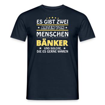 Bankers gift - two types of...design - Men's T-Shirt - navy - Front - AI Model Male 178 light (178cm)