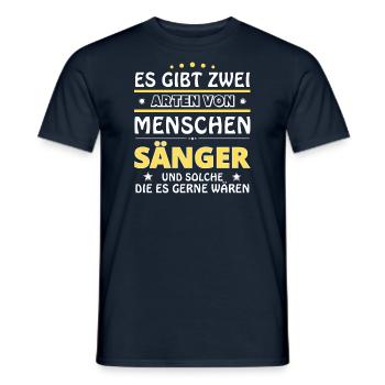 Cadeau Chanteur - Deux Types de... Concevoir - T-shirt homme - marine - Devant - AI Model Male 178 light (178cm)