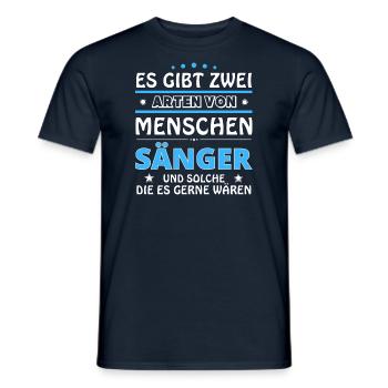 Cadeau Chanteur - Deux Types de... Concevoir - T-shirt homme - marine - Devant - AI Model Male 178 light (178cm)