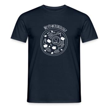 Meowcrobiology - Men's T-Shirt - navy - Front - AI Model Male 178 light (178cm)