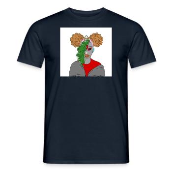 Female fashion style - T-shirt homme - marine - Devant - AI Model Male 178 light (178cm)