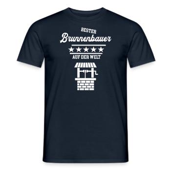 Bester Brunnenbauer Meister Chef Azubi Brunnenbau - Männer T-Shirt - Navy - Vorne - AI Model Male 178 light (178cm)