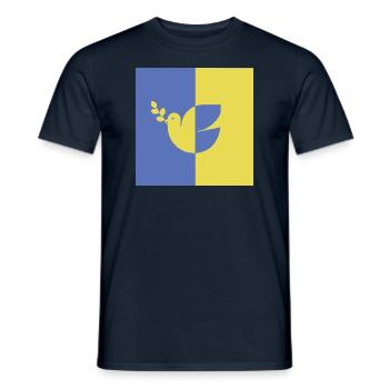 Solidarité avec l’Ukraine - T-shirt homme - marine - Devant - AI Model Male 178 light (178cm)