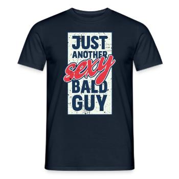 Just another sexy bald guy. - Men's T-Shirt - navy - Front - AI Model Male 178 light (178cm)