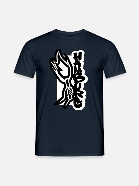 hamburg_pyro - Männer T-Shirt - Navy