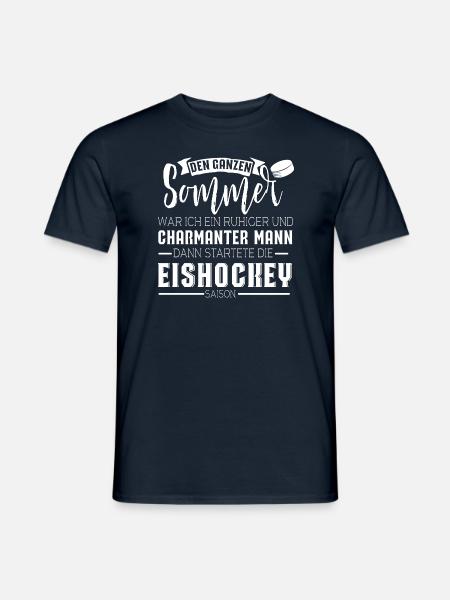 Sommersaison Eishockey Shirt - Männer T-Shirt - Navy