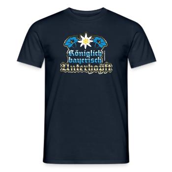 Lustiges Bier-Shirt Königlich bayerisch unterhopft - Männer T-Shirt - Navy - Vorne - AI Model Male 178 light (178cm)