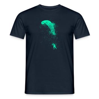 Parapente Start Splash turquoise - T-shirt homme - marine - Devant - AI Model Male 178 light (178cm)