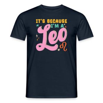 Zodiac sign Leo - Men's T-Shirt - navy - Front - AI Model Male 178 light (178cm)