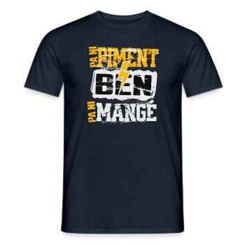Pa Ni Piment Ben Pa Ni Mangé - T-shirt homme - marine - Devant - AI Model Male 178 light (178cm)