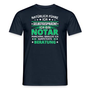 I Talk to Yourself - Notary Edition - Men's T-Shirt - navy - Front - AI Model Male 178 light (178cm)