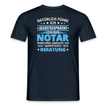 I Talk to Yourself - Notary Edition - Men's T-Shirt - navy - Front - AI Model Male 178 light (178cm)